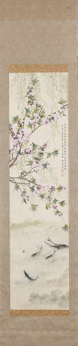 （1894－1961） 梅蘭芳 春 日本裱軸 設色紙本