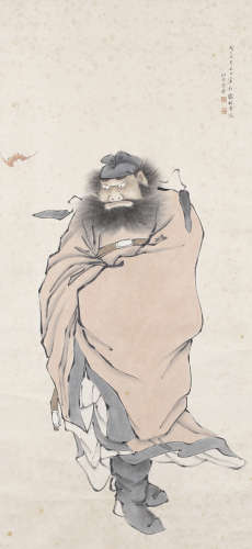 （1686－1779） 蔡嘉 1708 鐘馗 軸 設色紙本