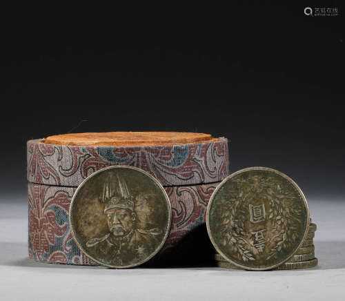 中國古代，銀幣（9枚）