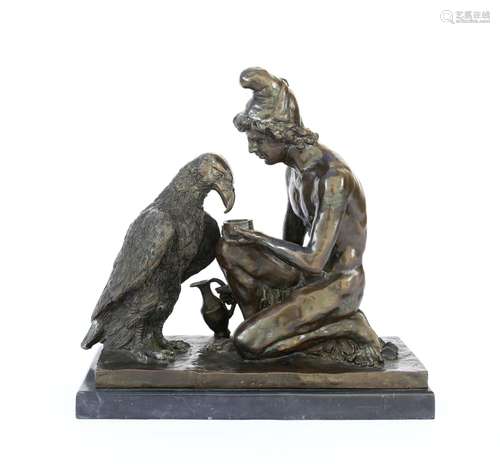 Bronze Sculpture of Ganymede And The Eagle