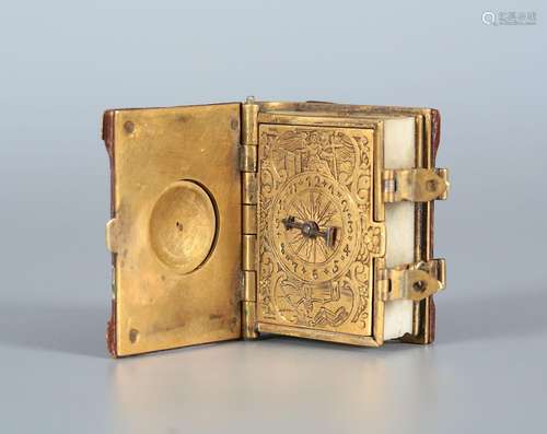 A Rare Antique Pocket Watch in Shape of a Book