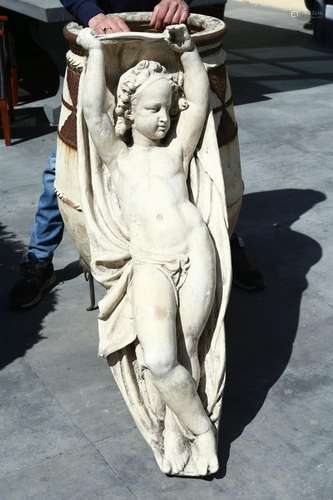 Plaster sculpture of a Putto