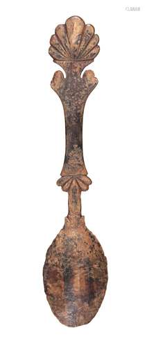 Extremely Rare Medieval Horn Spoon, ca 1450.