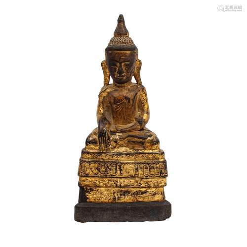 Buddha aus Holz. BAGAN/BURMA, um 1900,