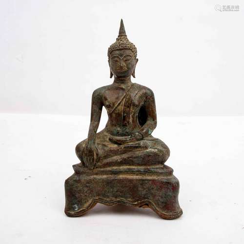 Buddha Akshobya aus Bronze, SINOTIBETISCH 18. Jh. oder älter...