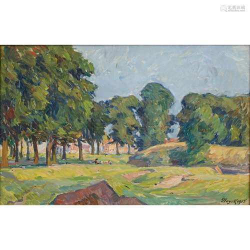 HAYEK, HANS von (1869-1940), "An der Stadtumwallung von...