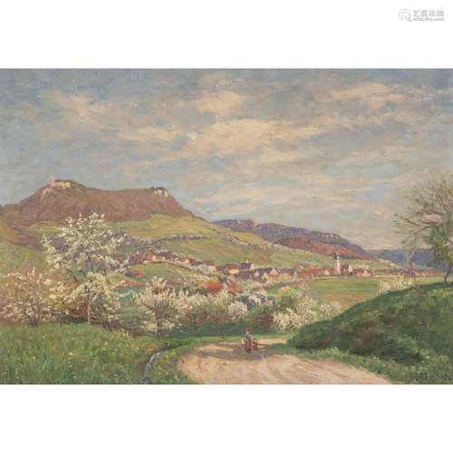 DRÜCK, HERMANN (1856-1931) "Blick auf Owen an der Teck&...