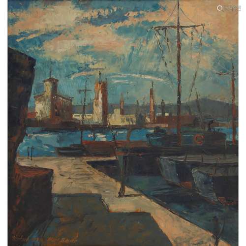 BAUER, KARL (Maler 1. Hälfte 20. Jh.), "Hafen in Kertsc...