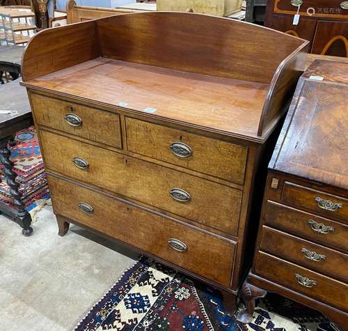 A Regency mahogany wash stand, width 109cm, depth 52cm, heig...