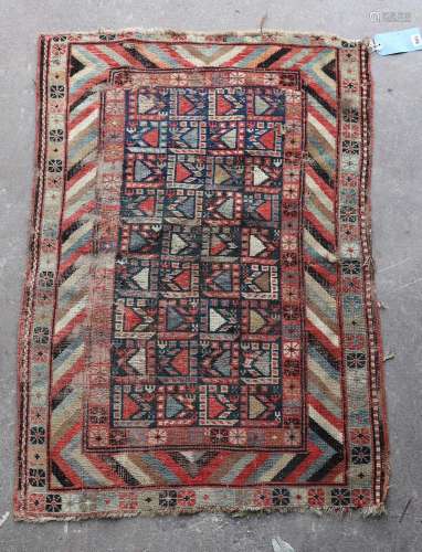An antique Caucasian Baku rug, 120 x 84cm