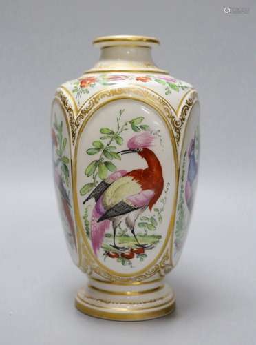 A late 19th century French porcelain vase, in Chelsea style,...