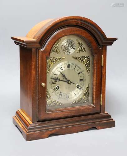 A 1950s 31 day mantel clock, 36 cms high,