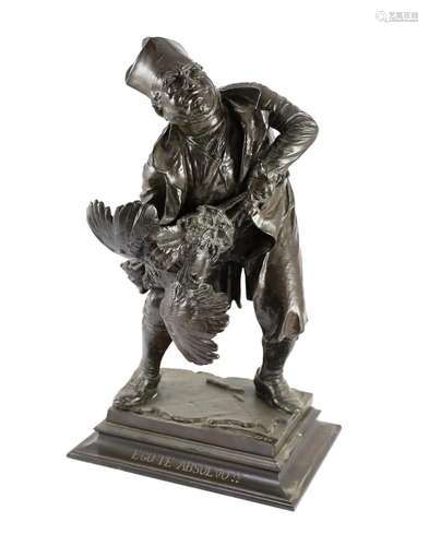 Mauro Benini (Italian, 1856-1915). A bronze figure Ego te Ab...