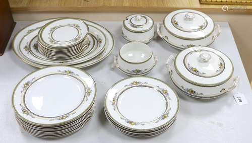 A George Jones crescent china Alhambra pattern dinner servic...