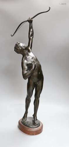 Josef Uphues (1850-1911) a large bronze figure of Hercules s...