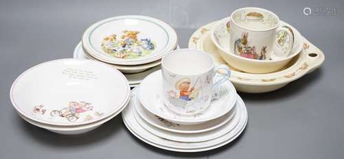 Shelley, Royal Albert and Wedgwood childs teawares