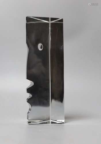 A signed Baccarat crystal prismatic cut bookend, designed by...