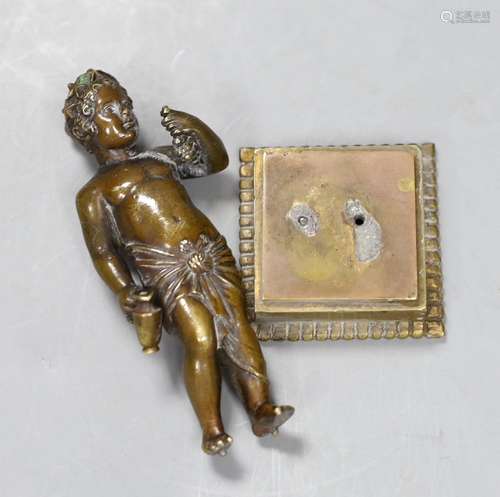 A 19th century Grand Tour souvenir bronze figure a Bacchanli...