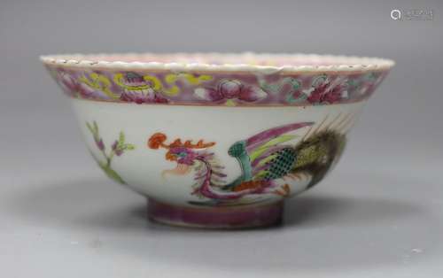 A Chinese Straits famille rose bowl, late 19th century,13.5c...