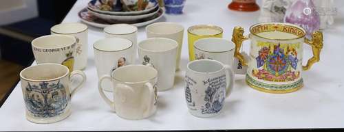 A collection of 19th/20th century commemorative ceramics inc...