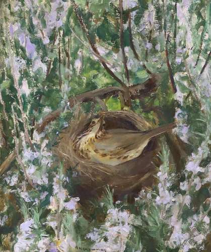 Amy Katherine Browning (1881-1978), oil on board, Mother Thr...