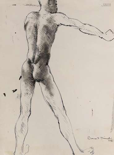 Donald Friend (Australian, 1917-1989), ink and wash, Study o...