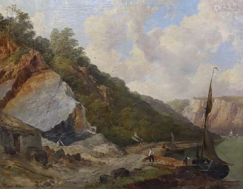 John Syer (1815-1885), oil on canvas, Avon gorge, signed and...