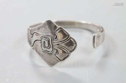 An early 20th century Danish sterling openwork bangle, dated...