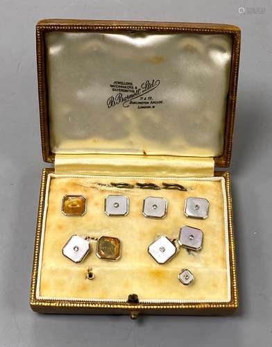 An early to mid 20th century part set of 18ct & 9ct, mot...