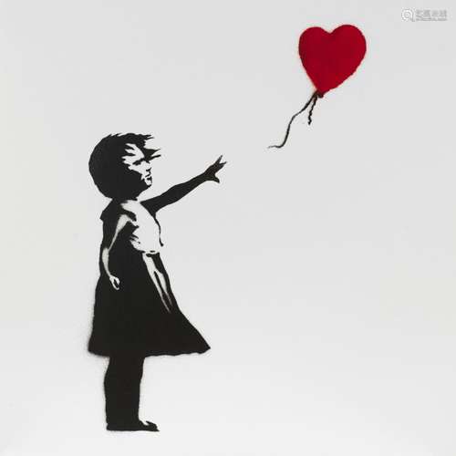 BANKSY (d’après) - Love Is In The Air (Girl With Balloon) - ...