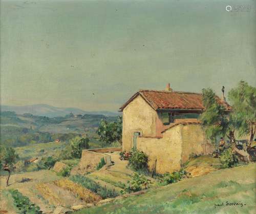 Paul SERVAIS (1867-1931) - Mas provençal - Huile sur toile s...