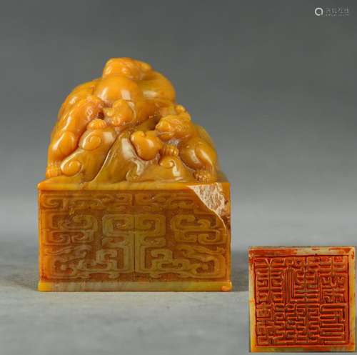 Tian Huang carved Pixiu seal