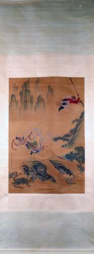 Jiao Bingzhen and Sun Wukong fight the white bone spirit