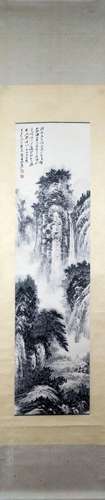 Zhang Daqian's view of the waterfall