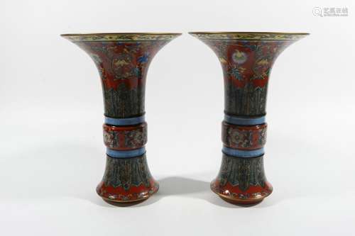 A pair of pastel goblets