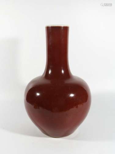 Red Glazed Celestial Ball Bottle