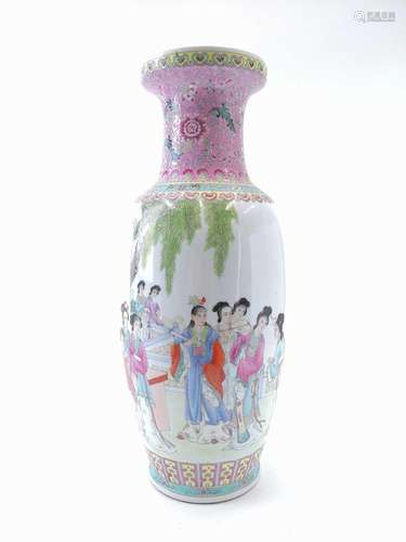 A large Chinese porcelain vase, 20th century,