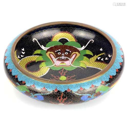 A Chinese cloisonne bowl, late 19th century, Guangxu mark.