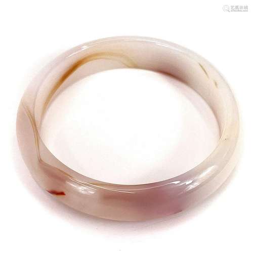 An agate carved bangle.