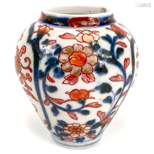 A 18th century small Japanese Imari baluster vase.