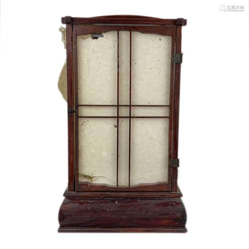 A Japanese stained pine lantern, early-mid 20th century.