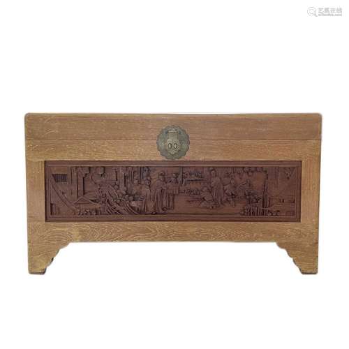 A Chinese camphor wood chest, 20th century.