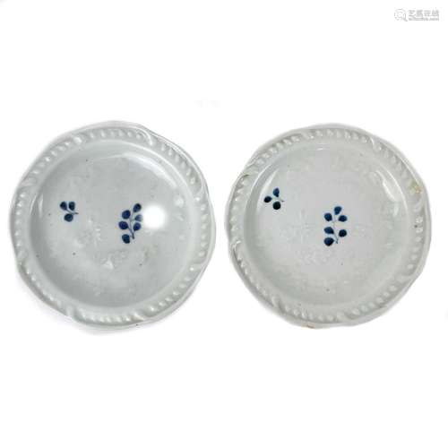 A pair of Chinese celadon porcelain plates, circa 1900.