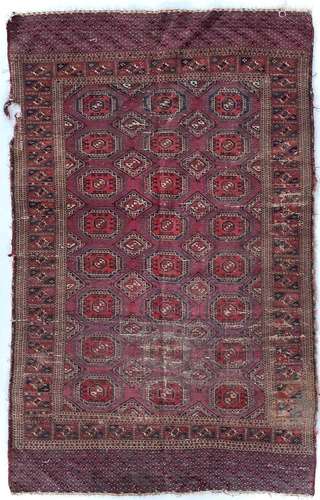 A Turkoman rug, late 19th century.