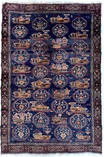 An Afghan rug, circa 1930.