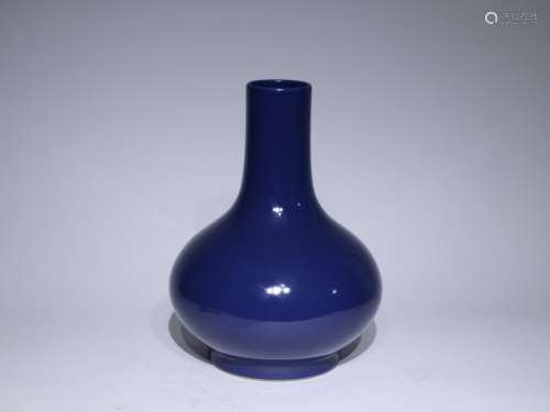 清宣统 祭蓝荸荠瓶