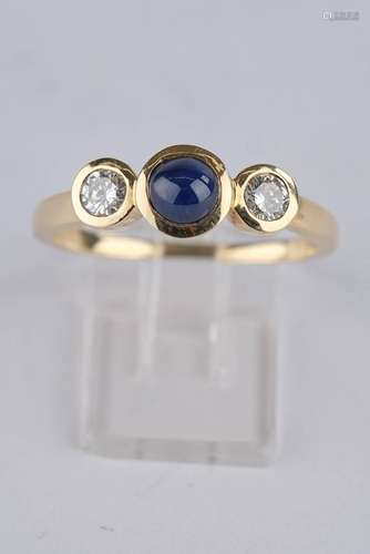 Ring, GG 585, 2 Brillanten zus. ca. 0.26 ct.