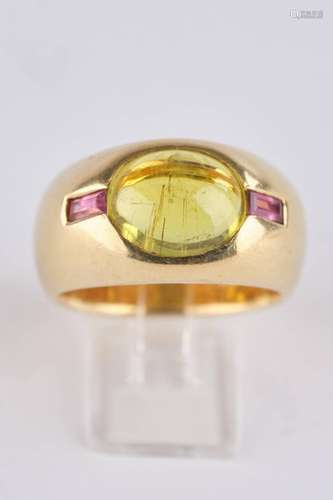 Papillon, Bandring, Gold 750, Turmalincaboch