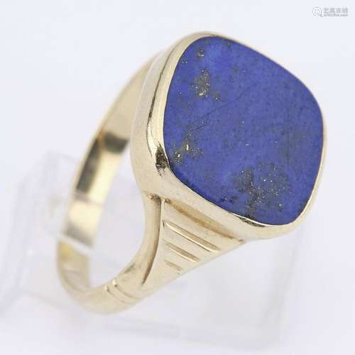 Ring, GG 585, mit Lapislazuli (leichte Kratz