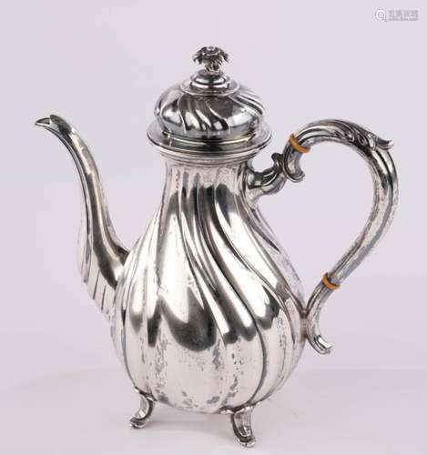 Kaffeekanne, Silber 830, Wilkens, Barockform